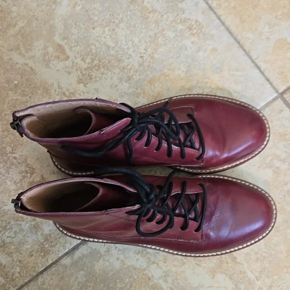 Madewell The Citywalk Lugsole Leather Lace-up Boot EUC - Picture 8 of 11